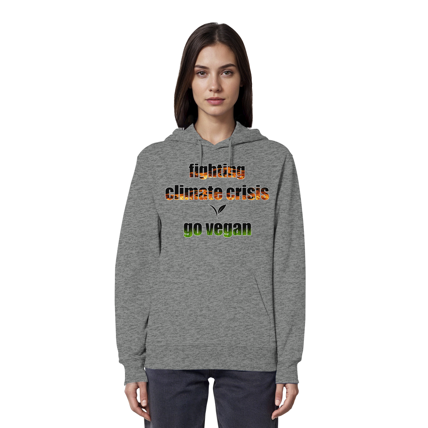 vegwear "fighting climate cirsis" - Bio Hoodie / Kapuzenpulli, vegan & klimafreundlich
