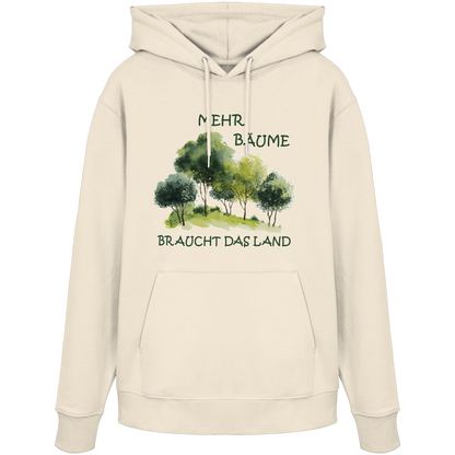 vegwear "mehr Bäume braucht das Land" - unisex Bio Hoodie / Kapuzenpulli, vegan, fair, nachhaltig