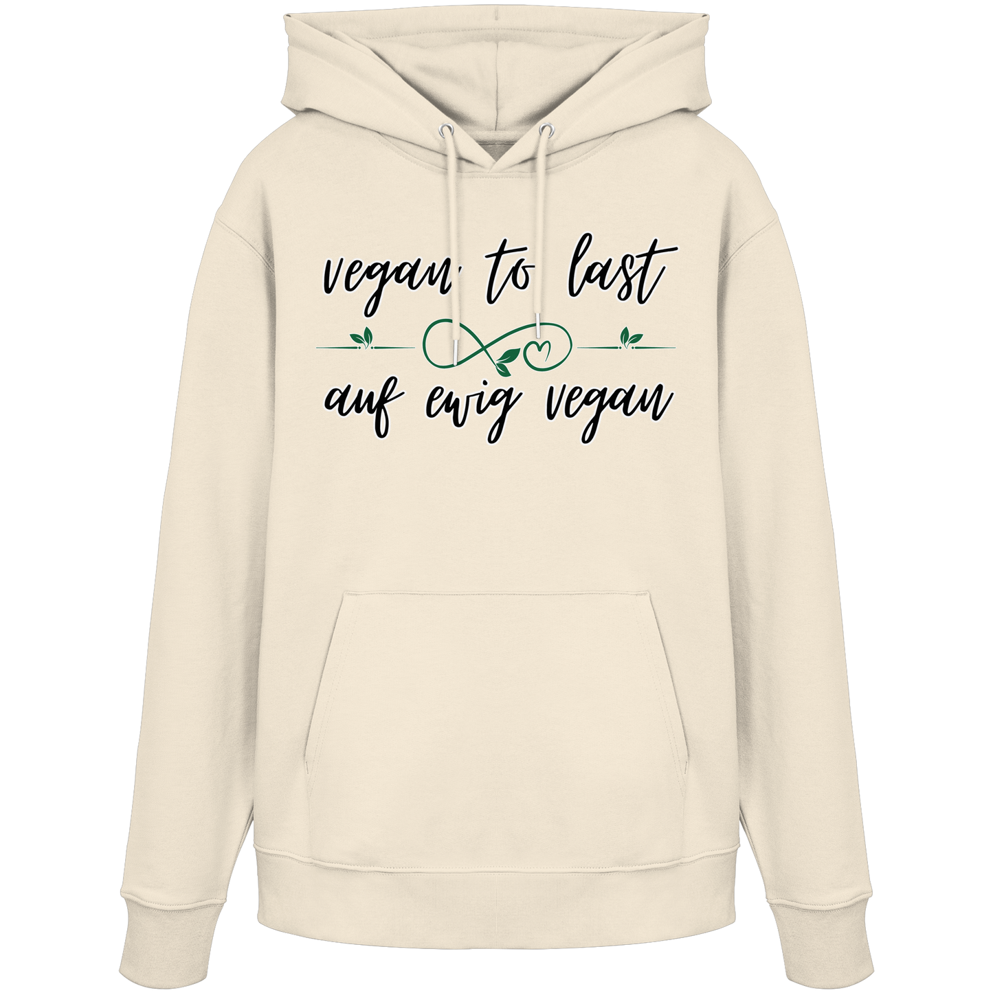 vegwear "vegan to last" - unisex Hoodie / Kapuzenpulli, bio, vegan