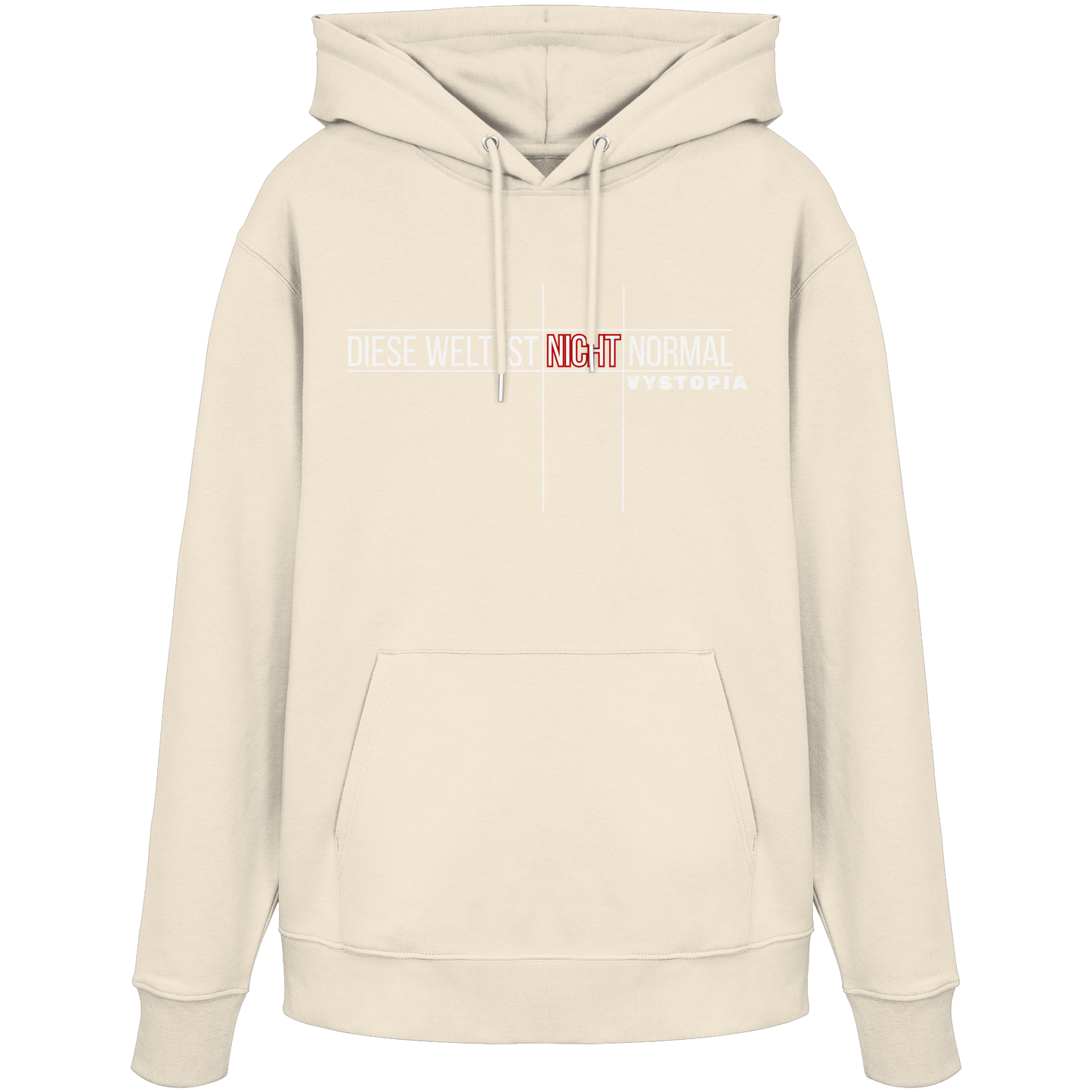 vegwear "Diese Welt ist nicht normal" -unisex Bio Hoodie / Kapuzenpulli