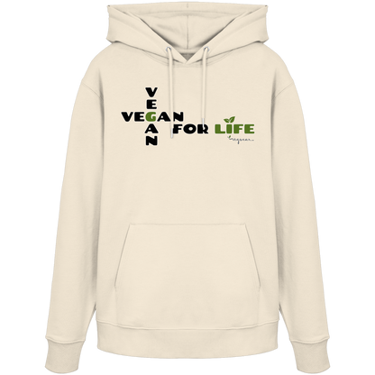 vegwear "vegan for life" - unisex Hoodie / Kapuzenpulli bio vegan fair