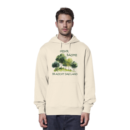 vegwear "mehr Bäume braucht das Land" - unisex Bio Hoodie / Kapuzenpulli, vegan, fair, nachhaltig