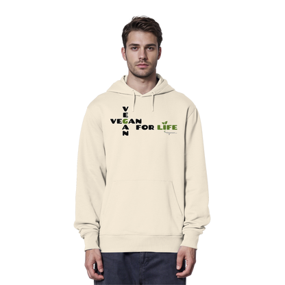 vegwear "vegan for life" - unisex Hoodie / Kapuzenpulli bio vegan fair