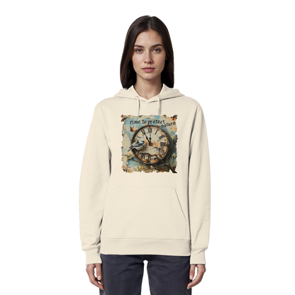 vegwear "time to protect nature" - unisex Hoodie / Kapuzenpulli, nachhaltige Mode