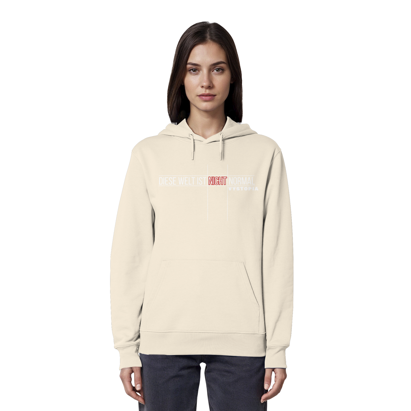 vegwear "Diese Welt ist nicht normal" -unisex Bio Hoodie / Kapuzenpulli