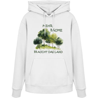 vegwear "mehr Bäume braucht das Land" - unisex Bio Hoodie / Kapuzenpulli, vegan, fair, nachhaltig