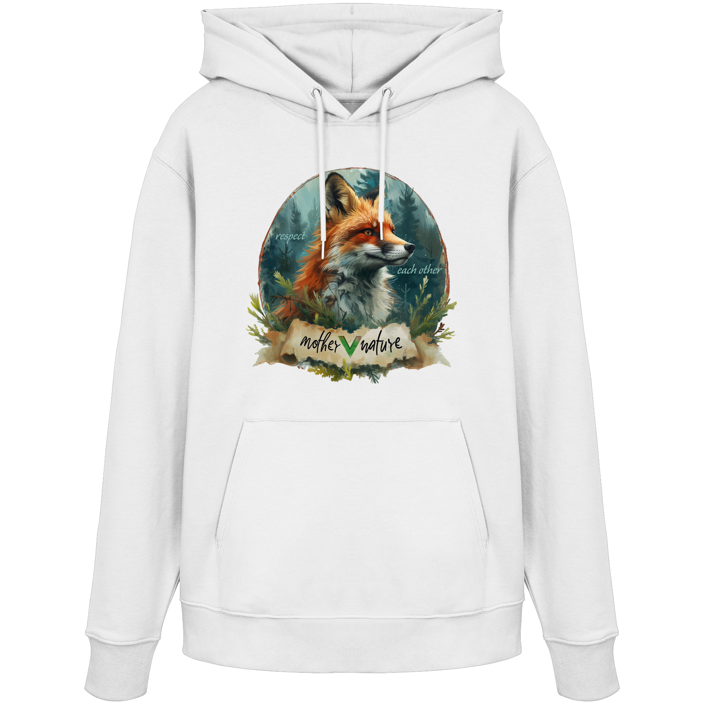 vegwear" respect each other" - unisex Hoodie / Kapuzenpulli, vegan, bio