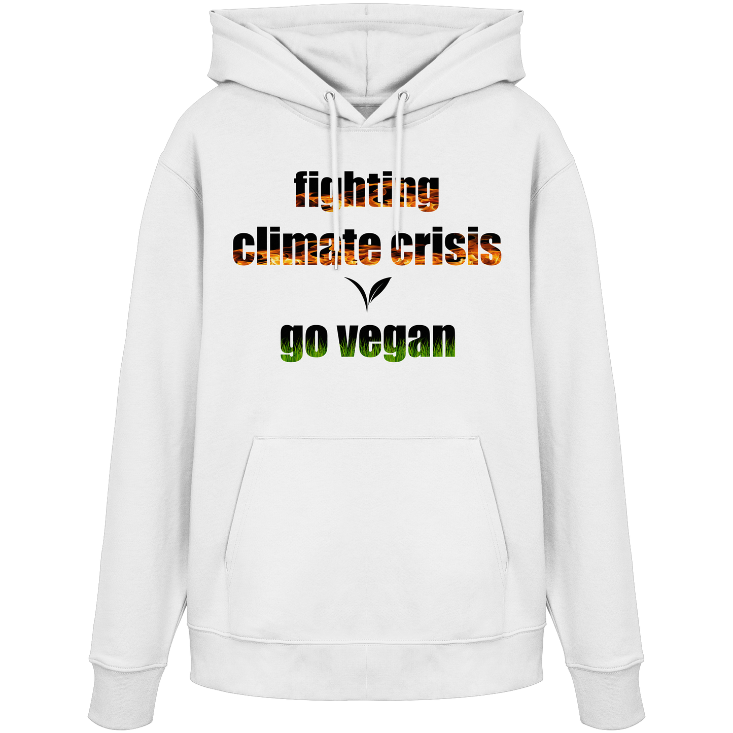 vegwear "fighting climate cirsis" - Bio Hoodie / Kapuzenpulli, vegan & klimafreundlich