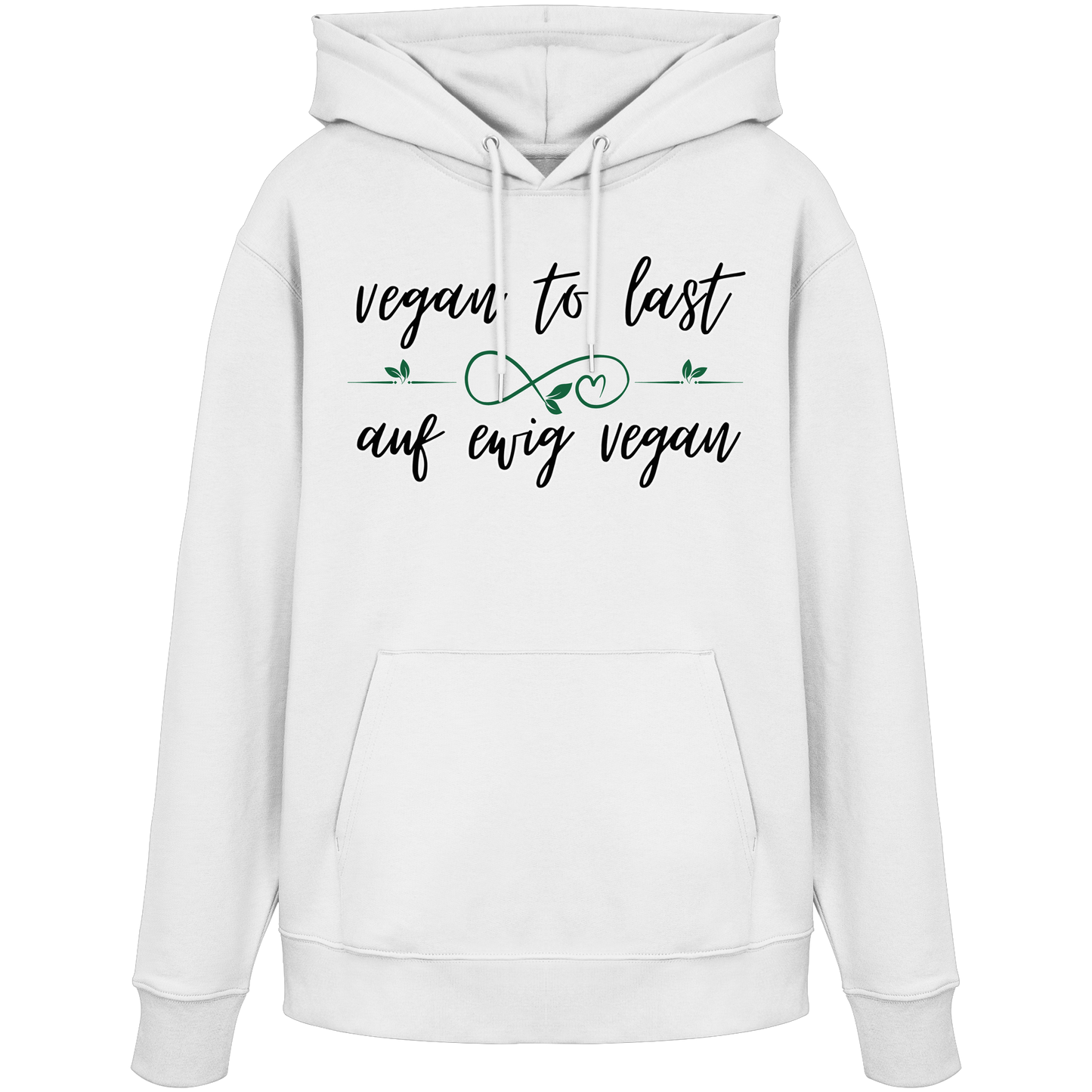 vegwear "vegan to last" - unisex Hoodie / Kapuzenpulli, bio, vegan