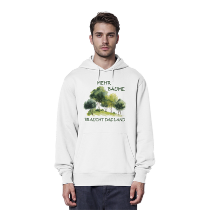 vegwear "mehr Bäume braucht das Land" - unisex Bio Hoodie / Kapuzenpulli, vegan, fair, nachhaltig