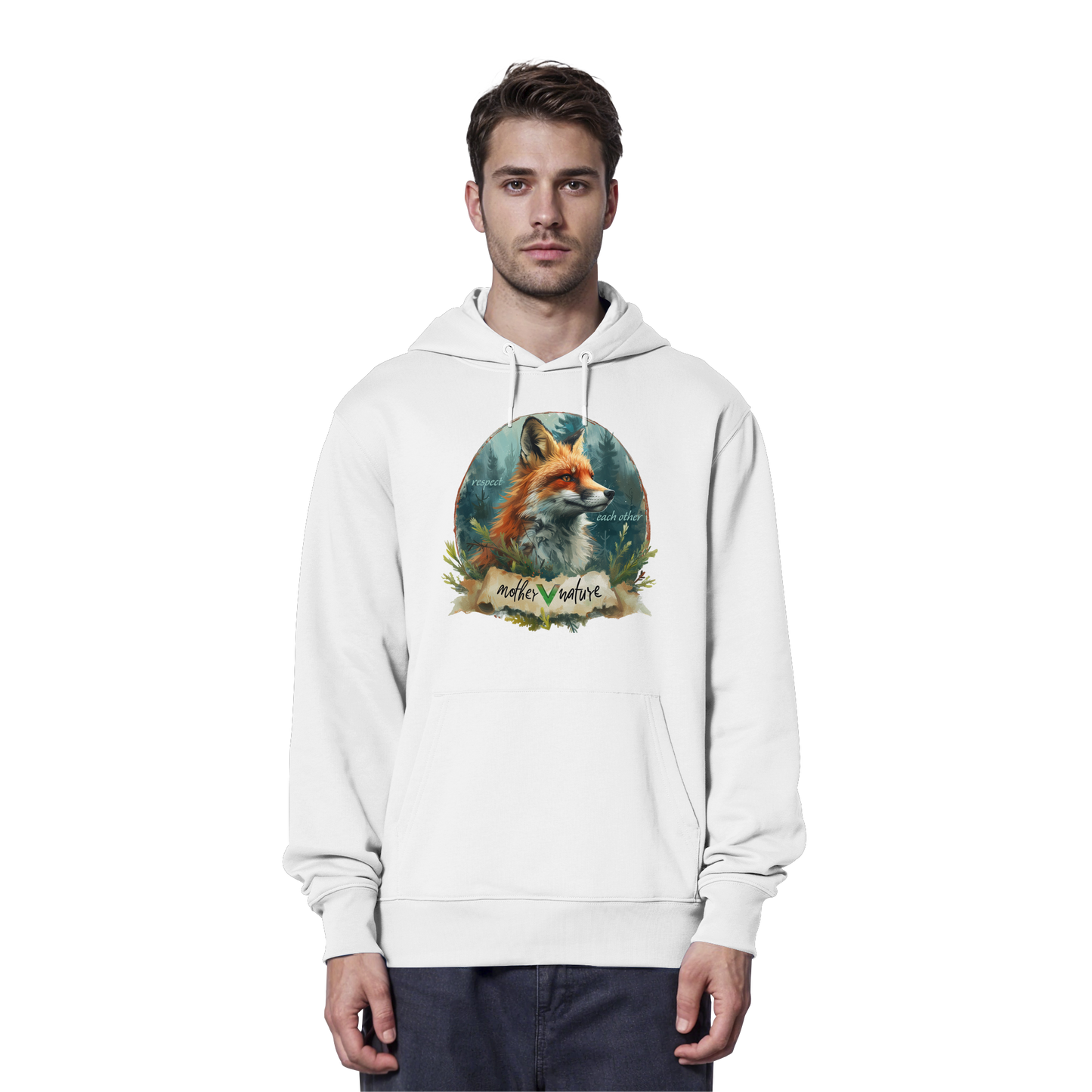 vegwear" respect each other" - unisex Hoodie / Kapuzenpulli, vegan, bio