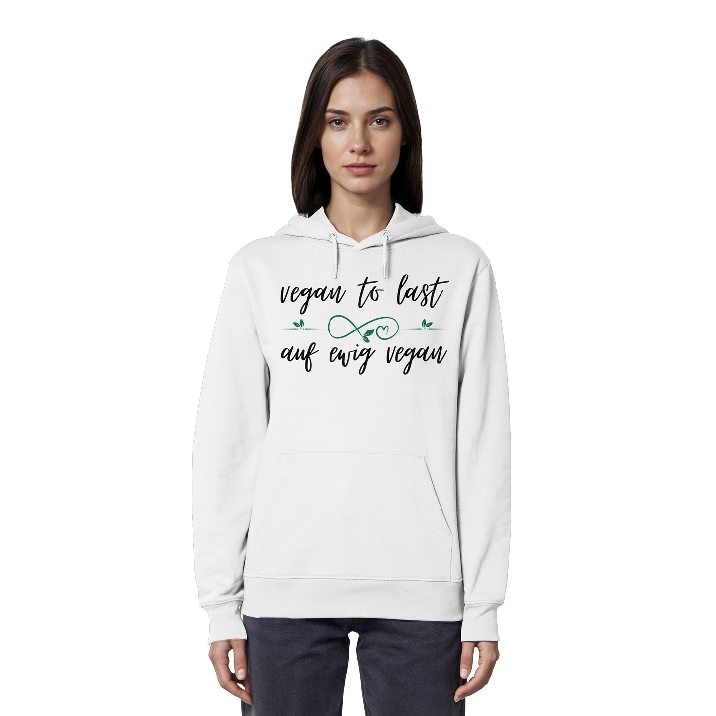 vegwear "vegan to last" - unisex Hoodie / Kapuzenpulli, bio, vegan