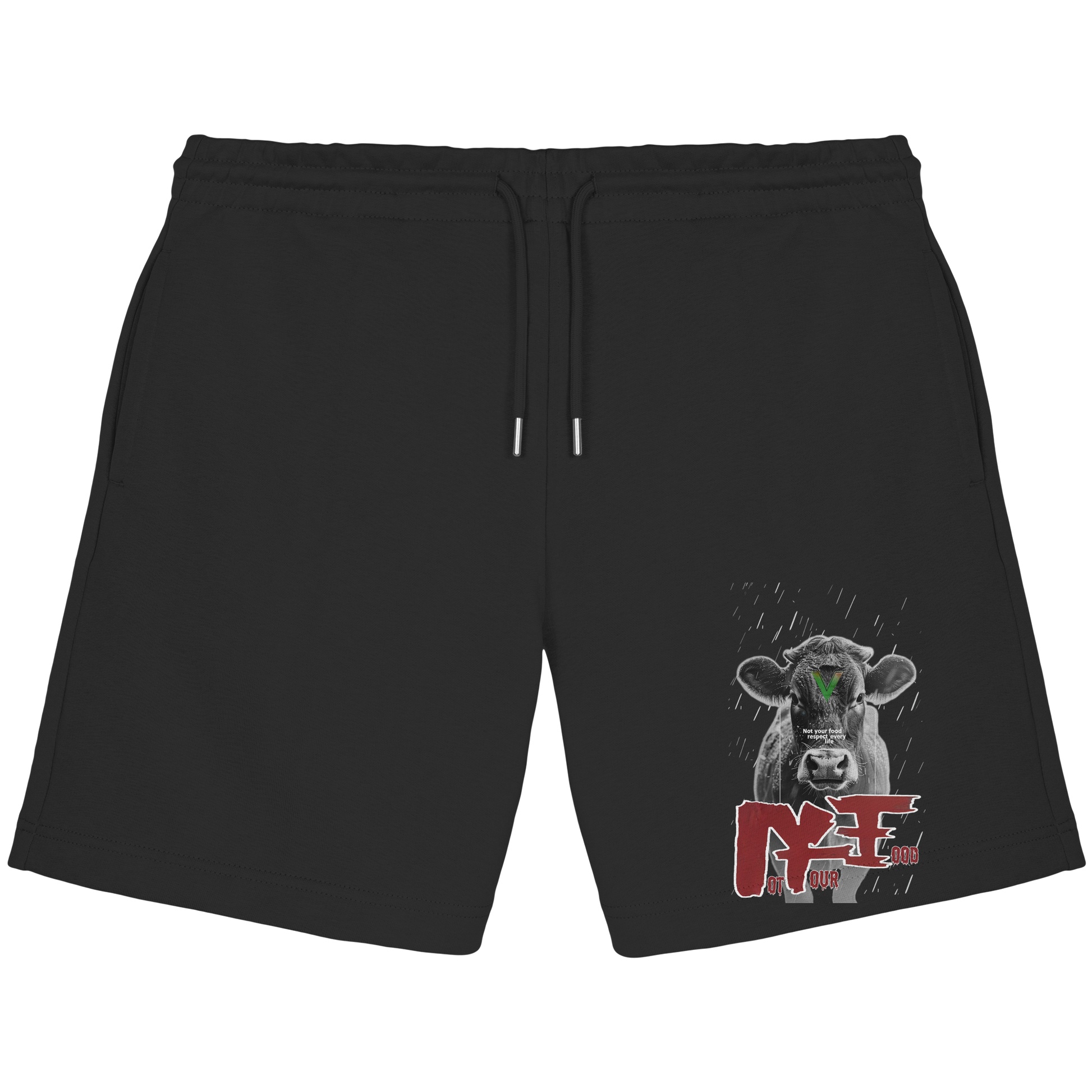 Bio-Baumwolle Jogger Shorts: 'not your food" Shorts' | vegwear