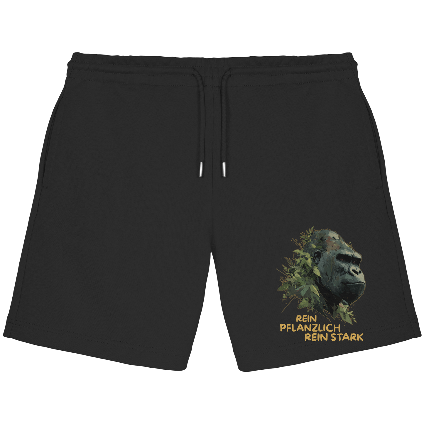 vegwear "Gorilla, rein pflanzlich rein stark" - unisex Jogger Shorts, bio vegan