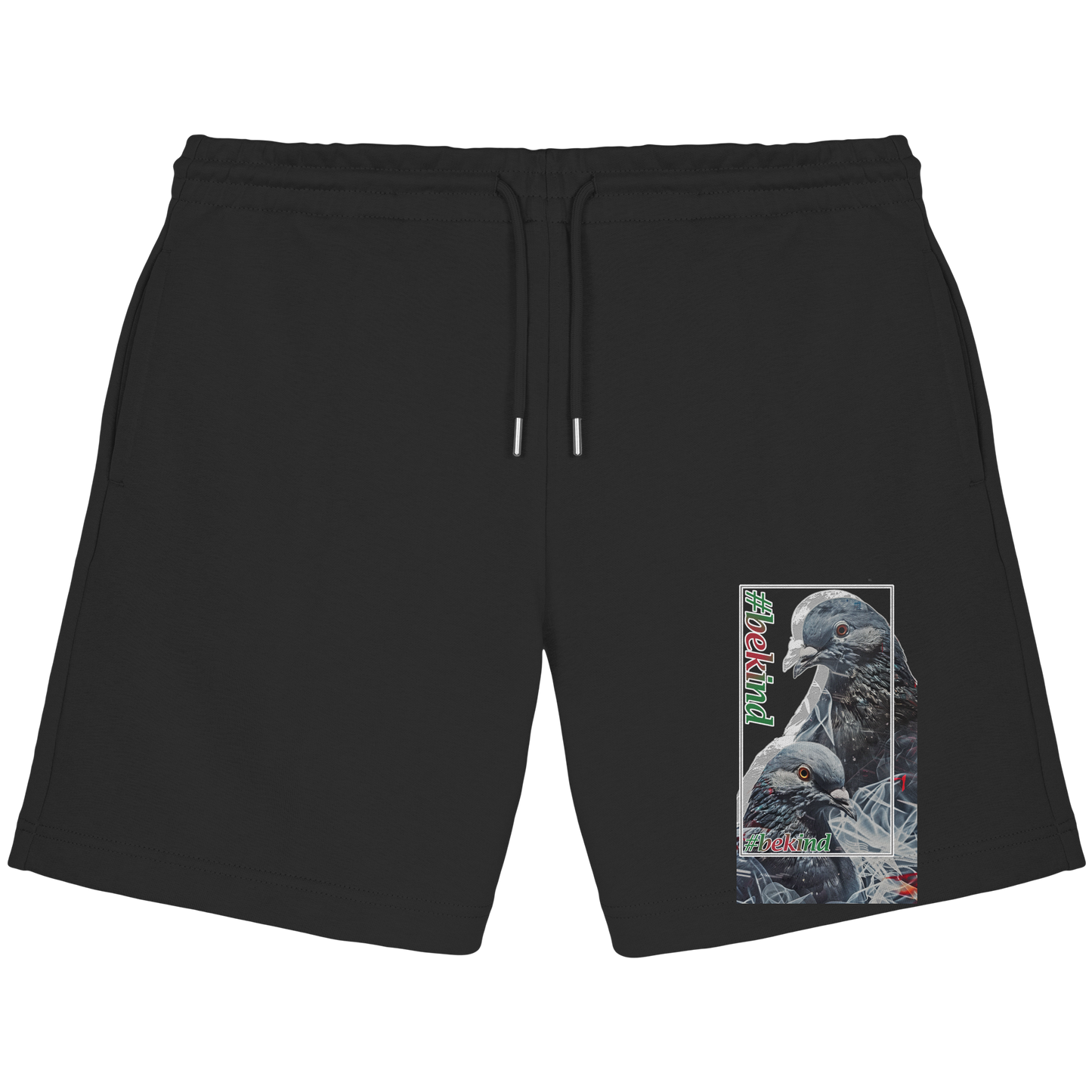Unisex Bio Jogger Shorts: 'Be Kind' Statement Shorts | vegwear