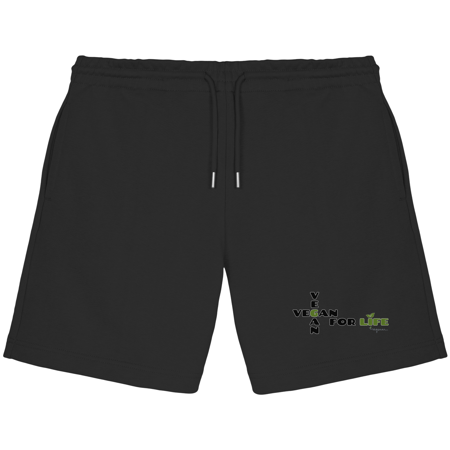 vegwear "vegan for life" - unisex Jogger Shorts, bio vegan fair