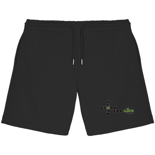 vegwear "vegan for life" - unisex Jogger Shorts, bio vegan fair