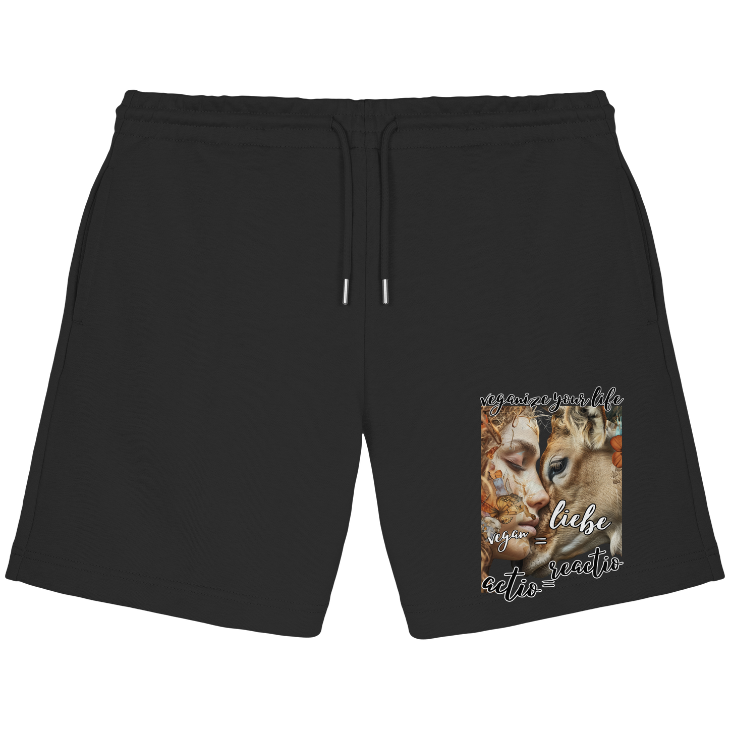 actio reactio - Kollektion dtf - Organic Jogger Shorts, Vegan ist Mitgefühl