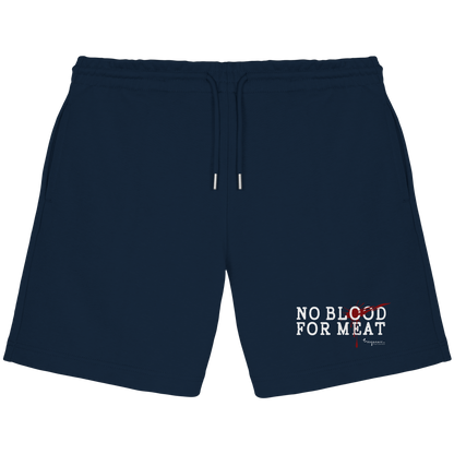 vegane Statement-Jogger Shorts: 'no blood for meat' | vegwear