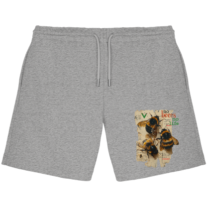 vegwear "no bees no life" - unisex, bio Jogger Shorts, vegan