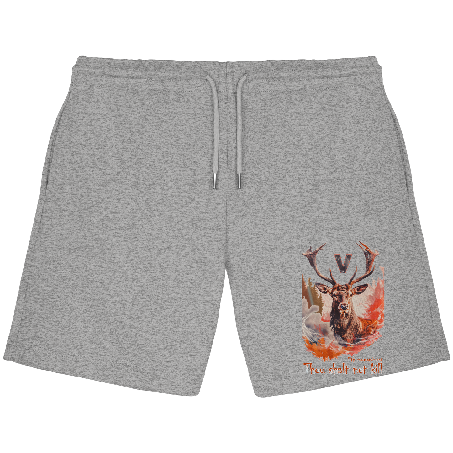 unisex Bio Jogger Shorts: 'Thou Shalt Not Kill‘ Shorts | vegwear