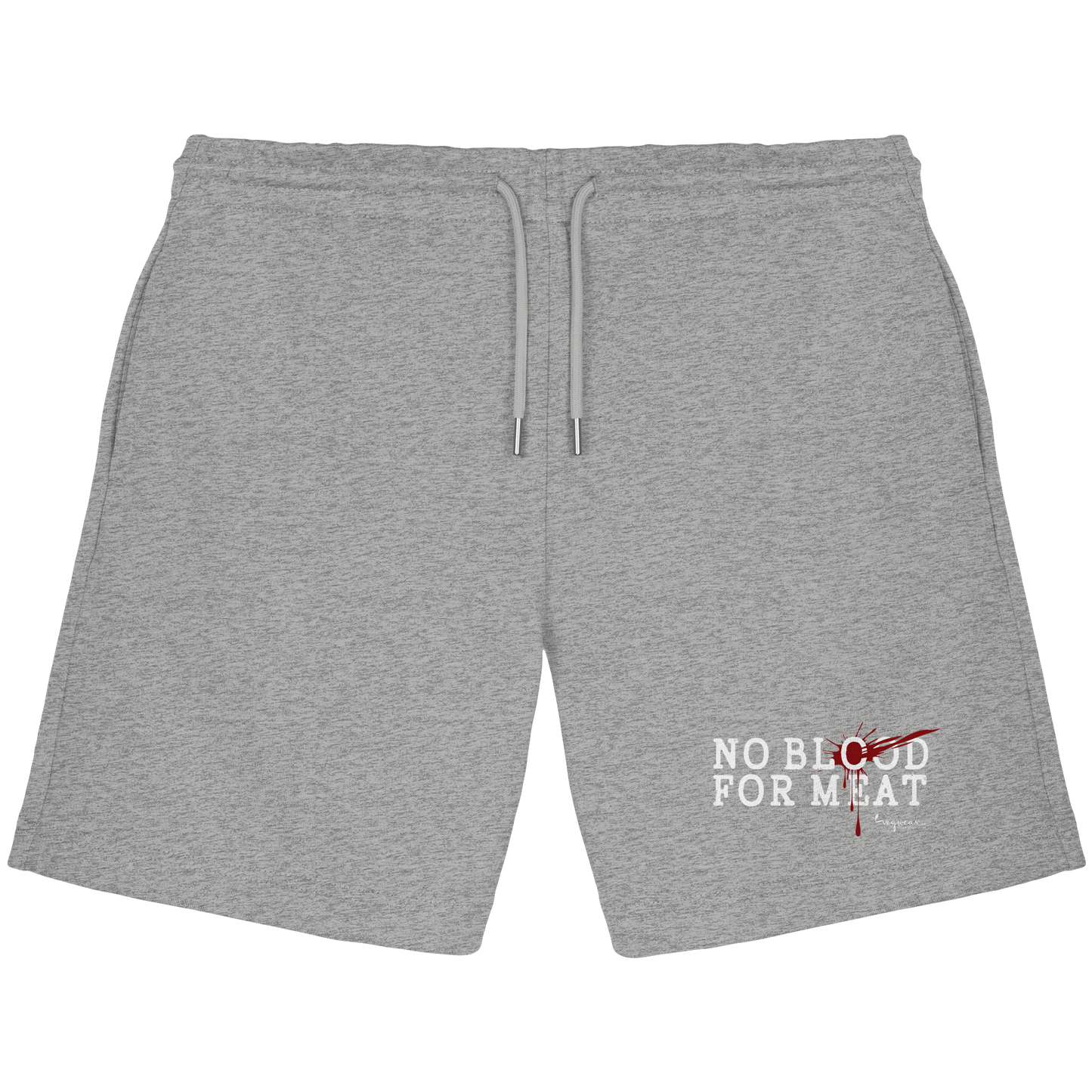 vegane Statement-Jogger Shorts: 'no blood for meat' | vegwearv
