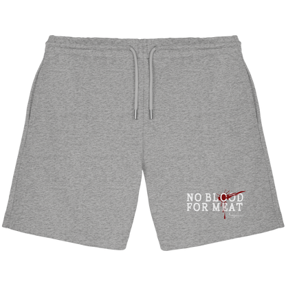 vegane Statement-Jogger Shorts: 'no blood for meat' | vegwearv