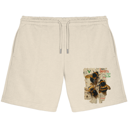 vegwear "no bees no life" - unisex, bio Jogger Shorts, vegan