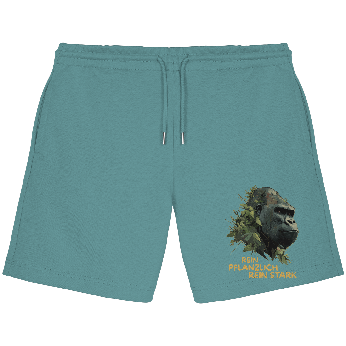 vegwear "Gorilla, rein pflanzlich rein stark" - unisex Jogger Shorts, bio vegan