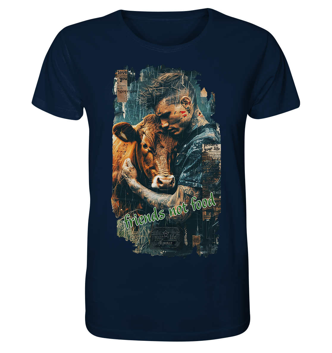 Motiv "friends not food" - unisex Bio T-Shirt