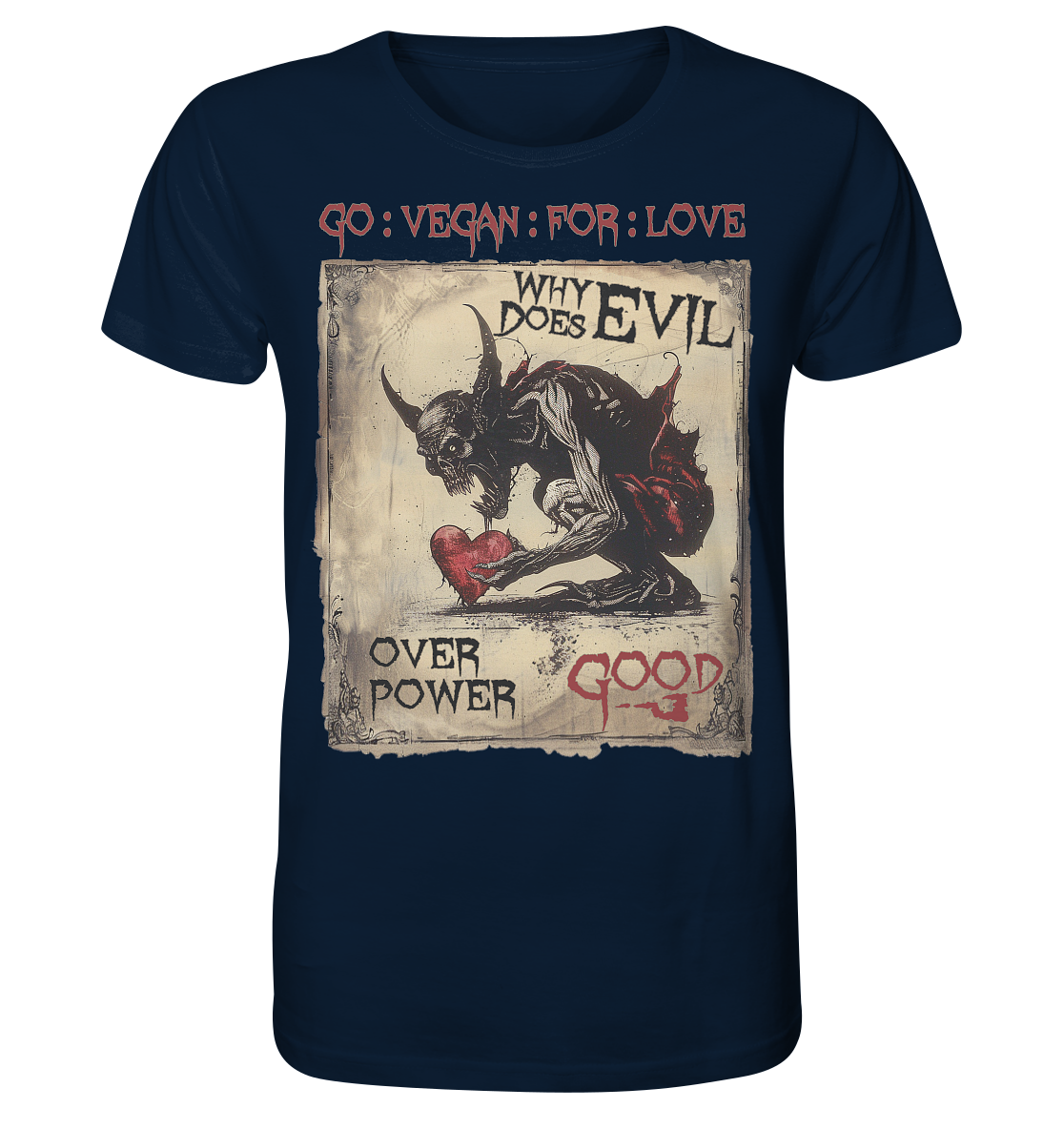 Motiv "why does evil" - unisex Bio T-Shirt