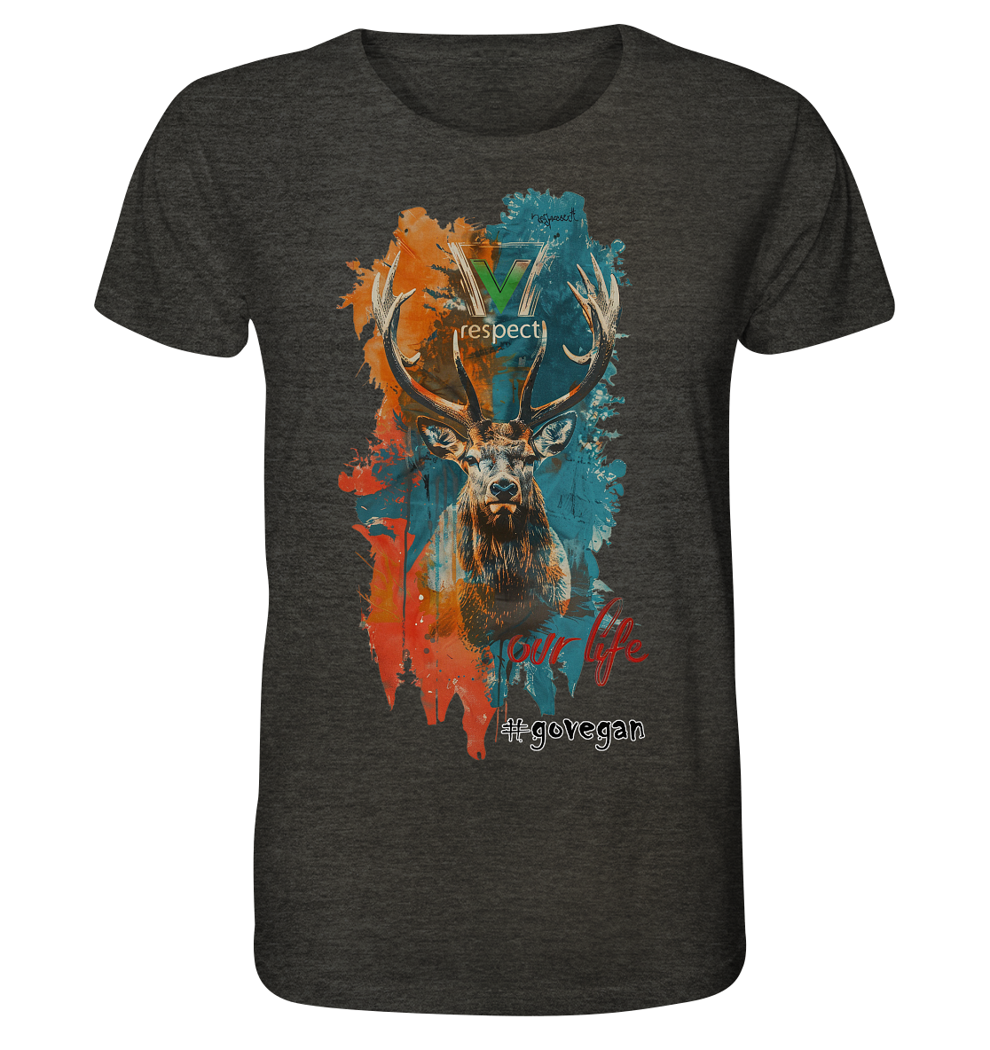 Motiv "respect our life, go vegan" - unisex Bio T-Shirt