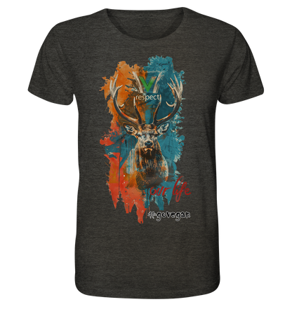 Motiv "respect our life, go vegan" - unisex Bio T-Shirt