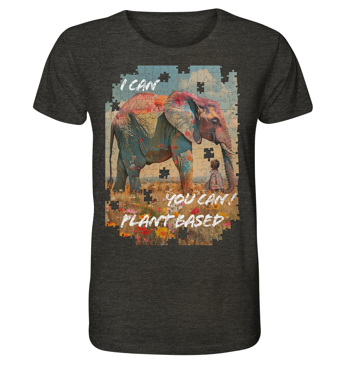 Motiv "plant based elephant" - unisex Bio T-Shirt