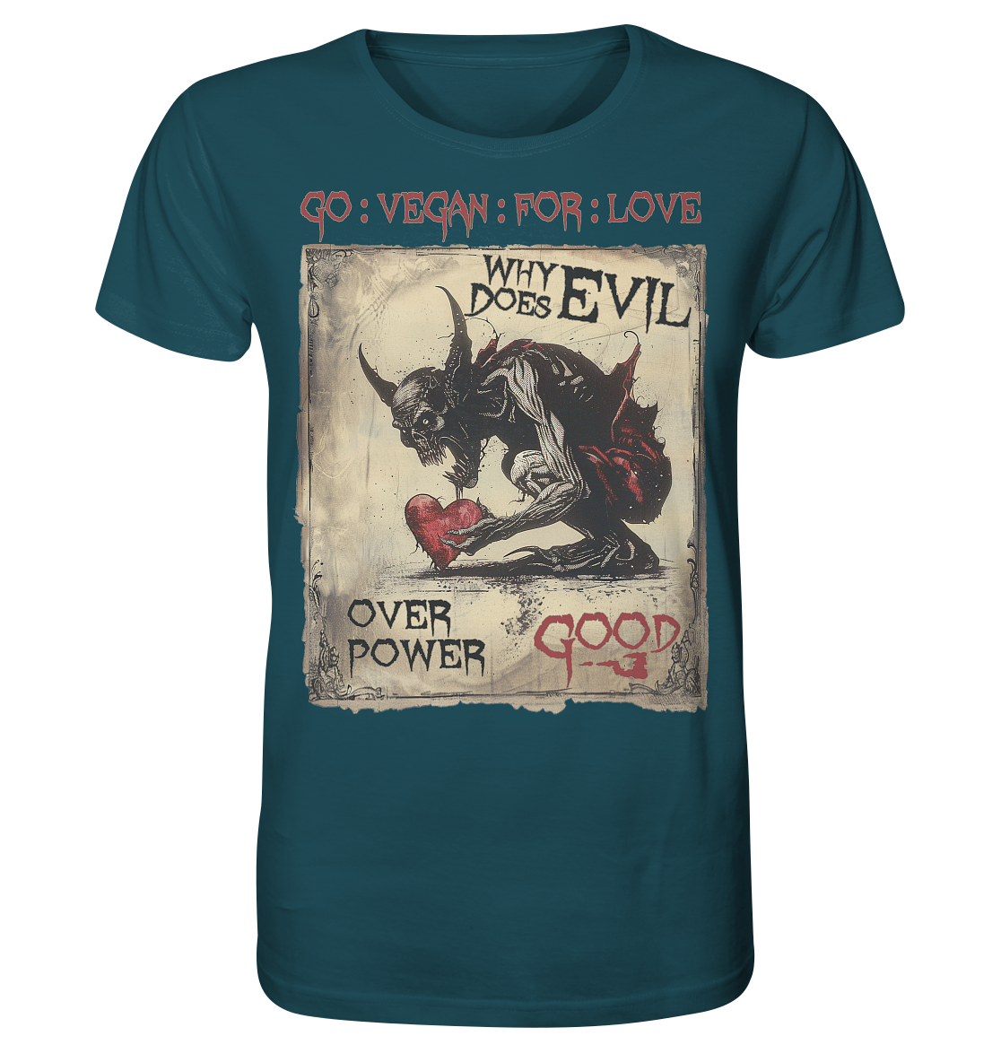 Motiv "why does evil" - unisex Bio T-Shirt