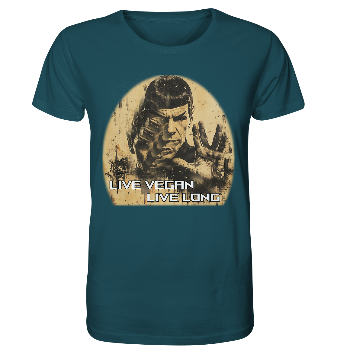 Motiv "live vegan live long" - unisex Bio T-Shirt