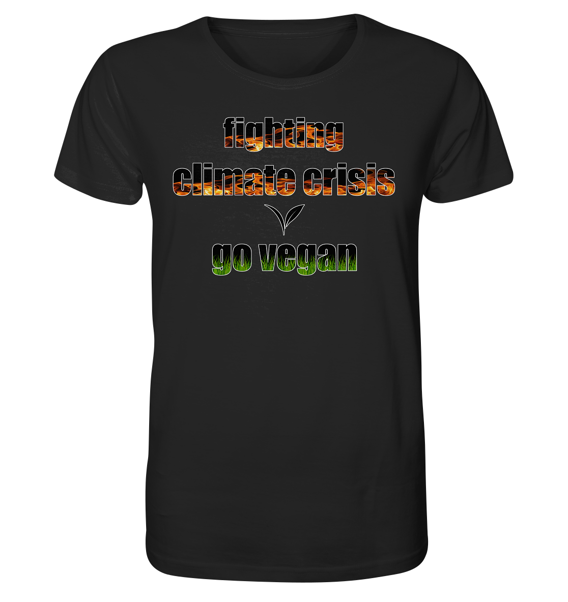vegwear "fighting climate cirsis" - unisex Bio T-Shirt, vegan & klimafreundlich