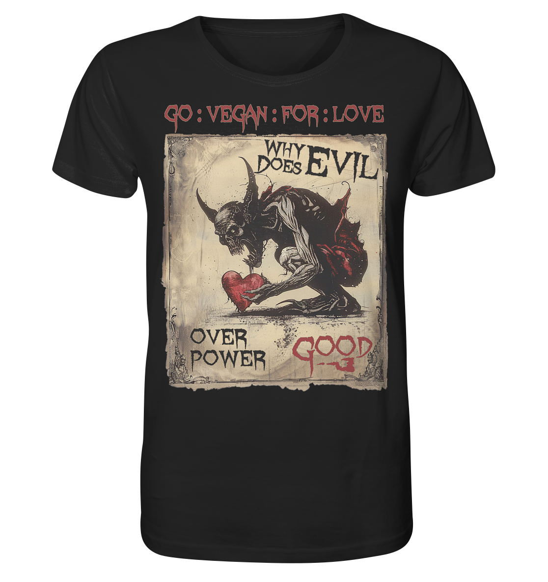 Motiv "why does evil" - unisex Bio T-Shirt