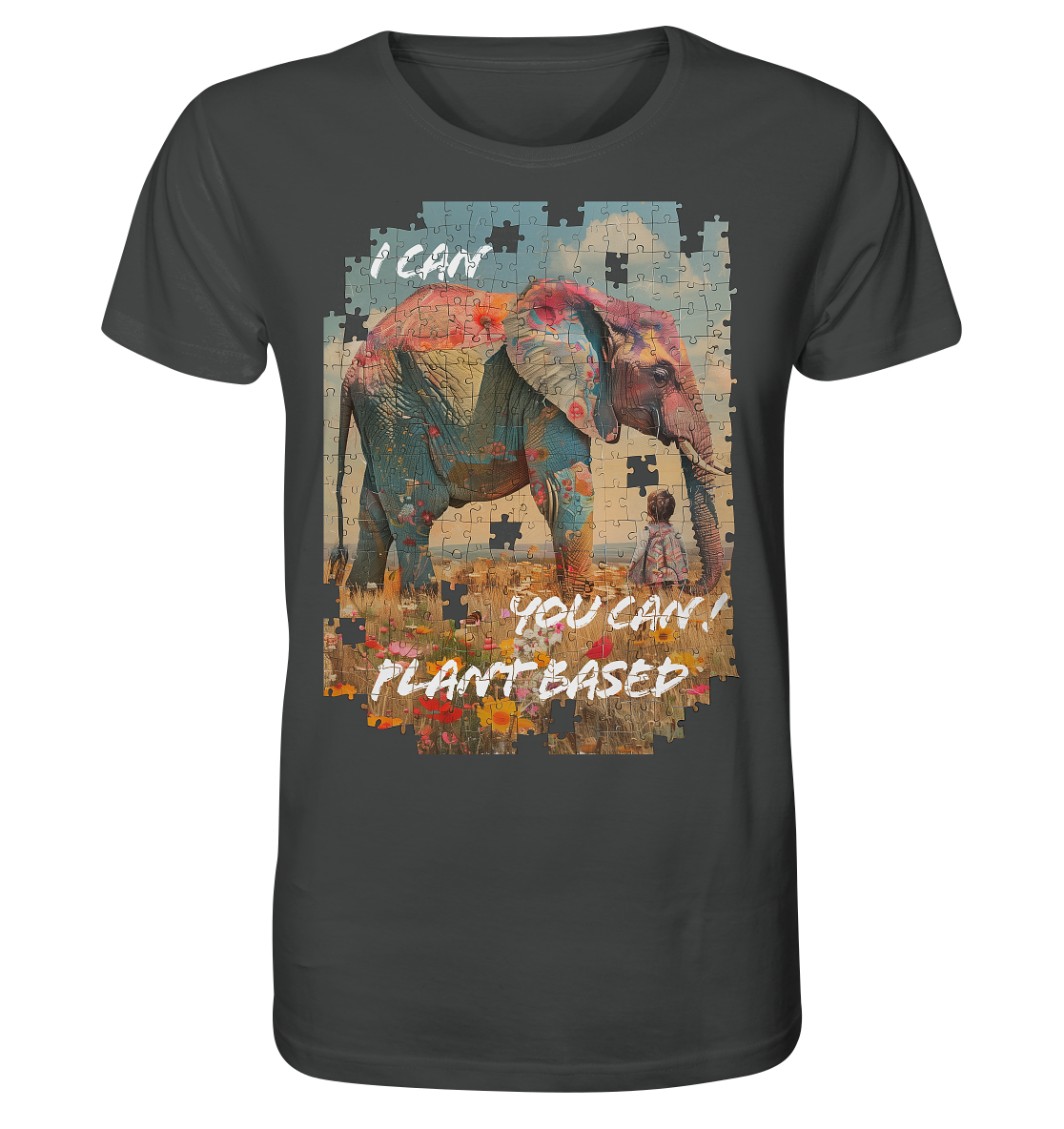 Motiv "plant based elephant" - unisex Bio T-Shirt