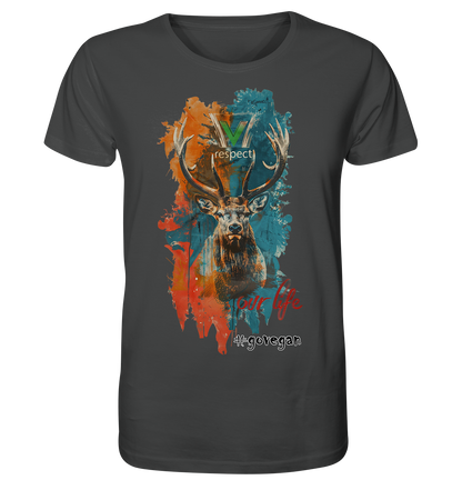 Motiv "respect our life, go vegan" - unisex Bio T-Shirt