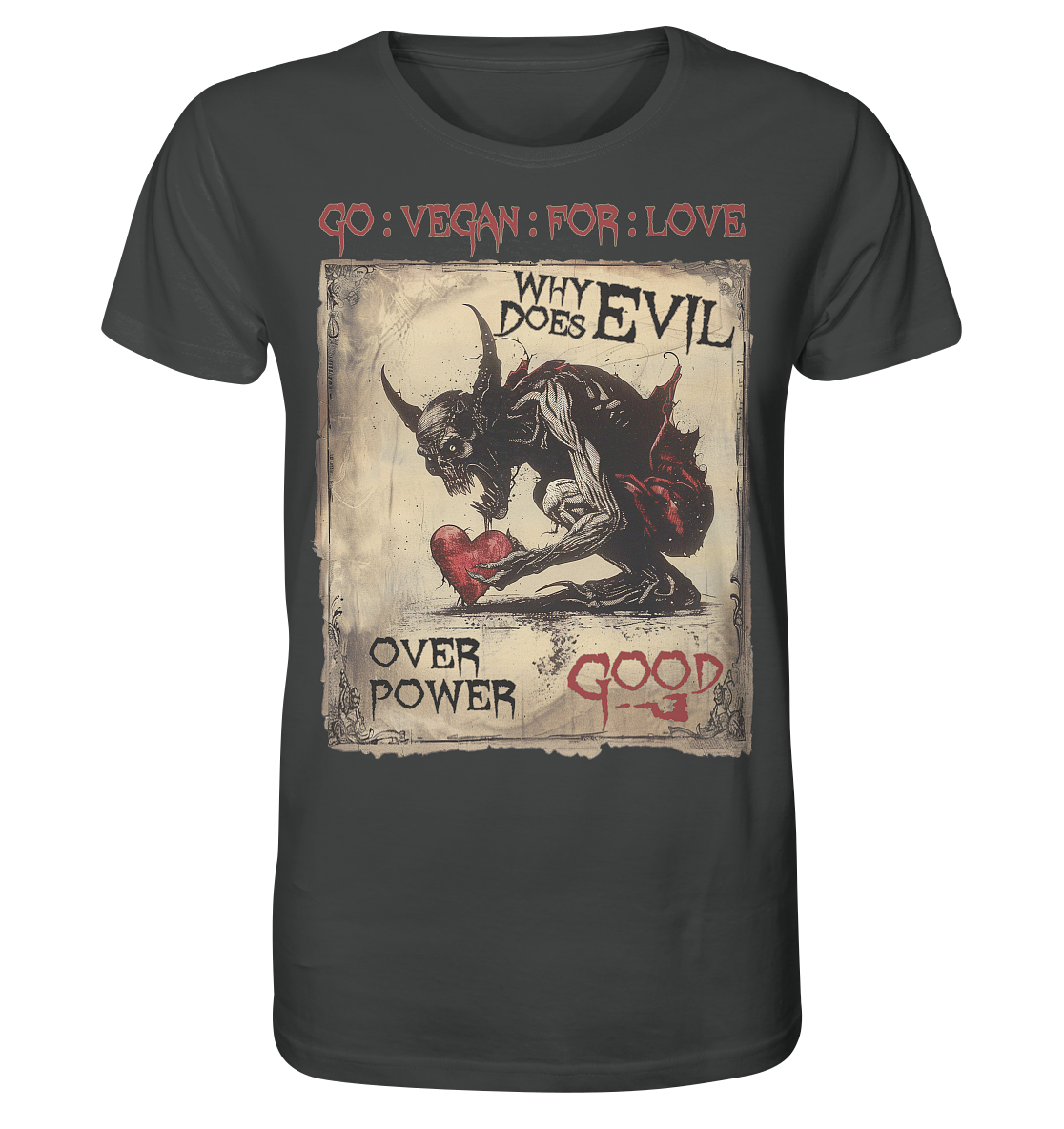Motiv "why does evil" - unisex Bio T-Shirt