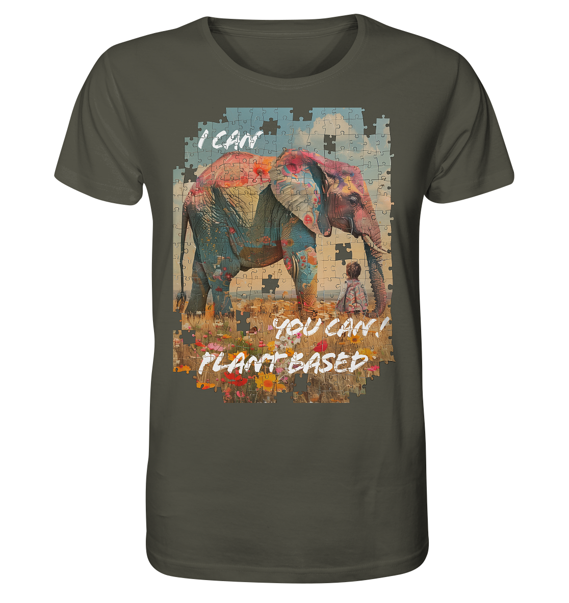 Motiv "plant based elephant" - unisex Bio T-Shirt