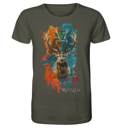 Motiv "respect our life, go vegan" - unisex Bio T-Shirt