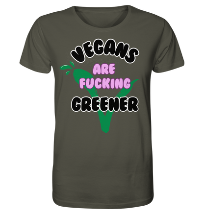 Motiv "vegans are fucking greener" - unisex Bio T-Shirt