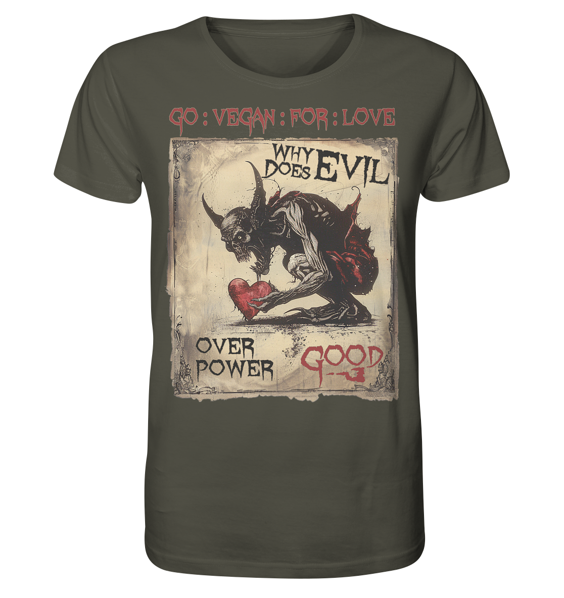 Motiv "why does evil" - unisex Bio T-Shirt