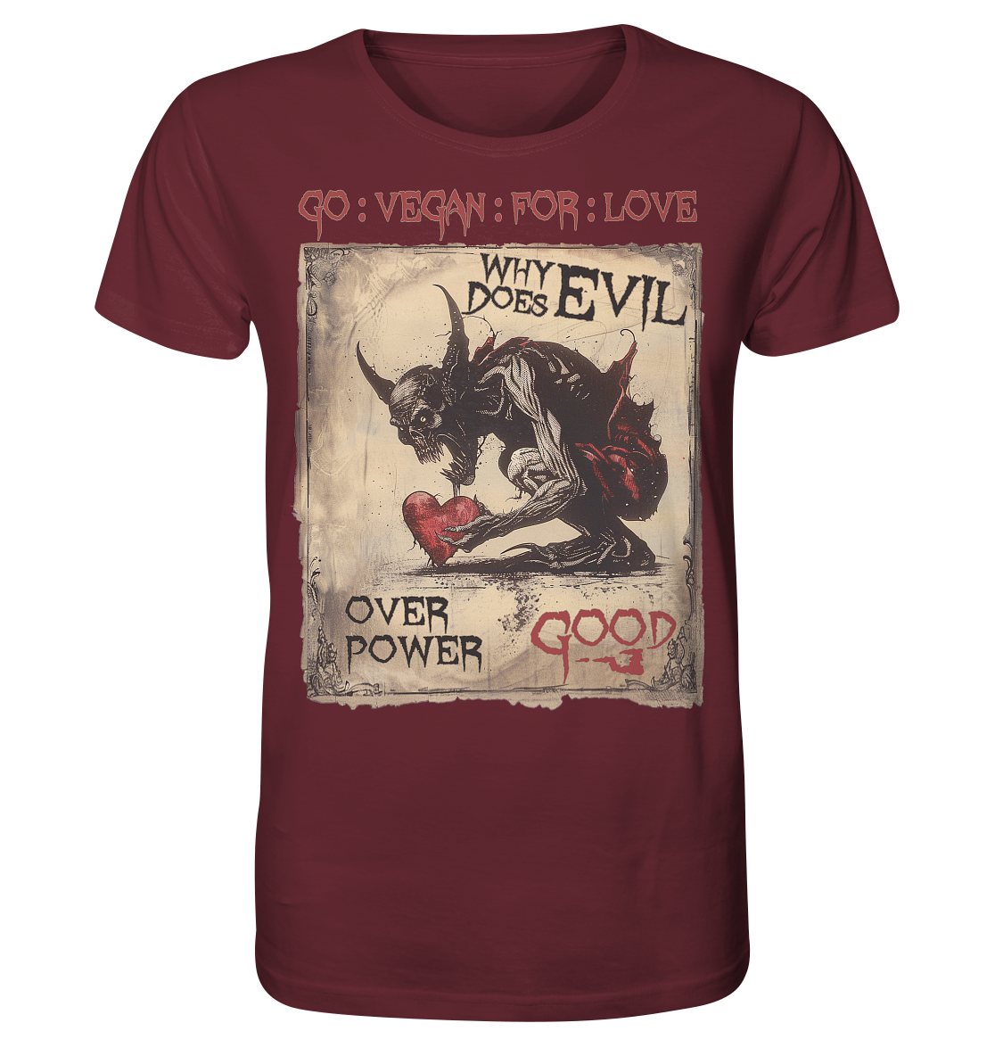 Motiv "why does evil" - unisex Bio T-Shirt