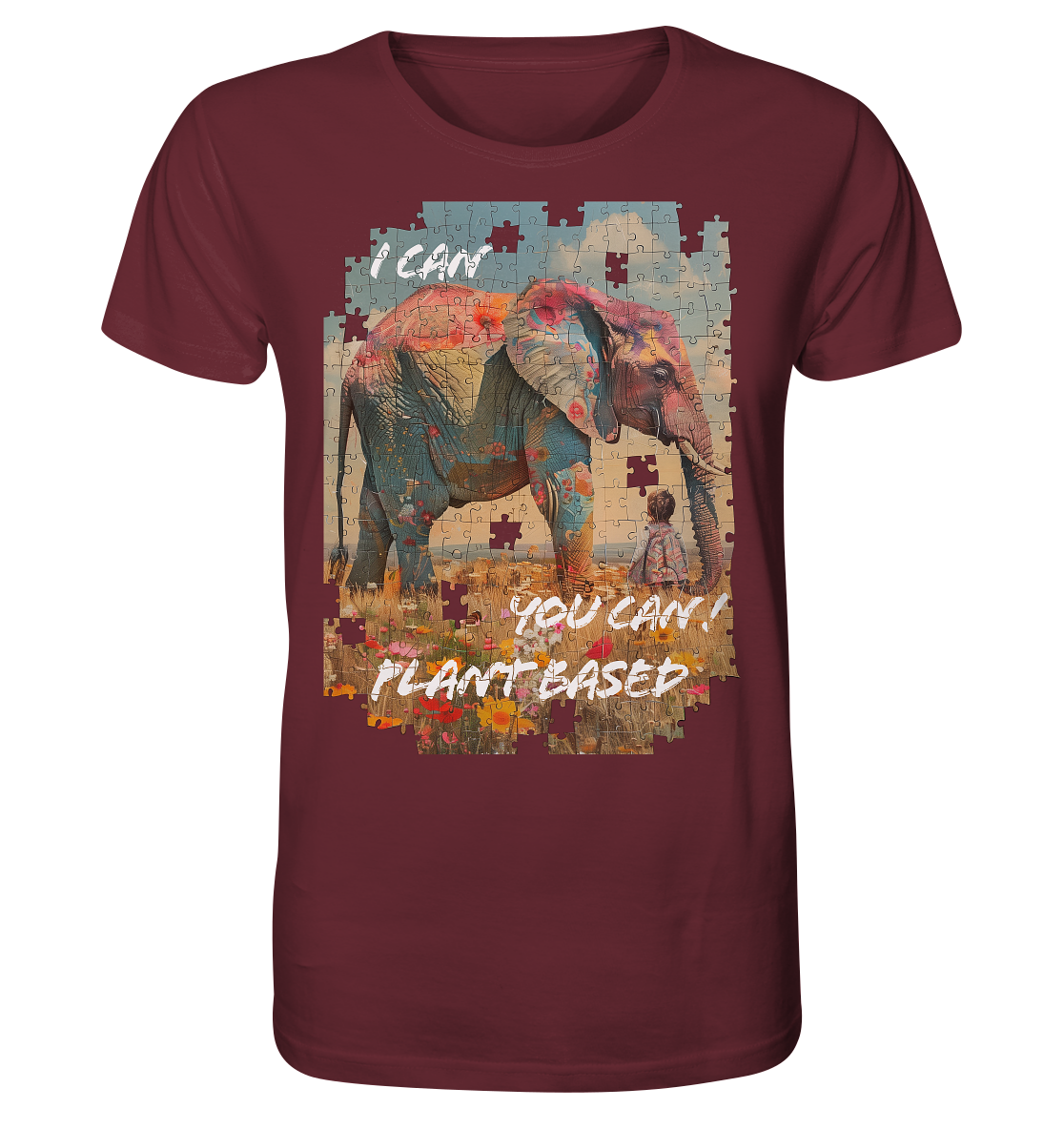 Motiv "plant based elephant" - unisex Bio T-Shirt