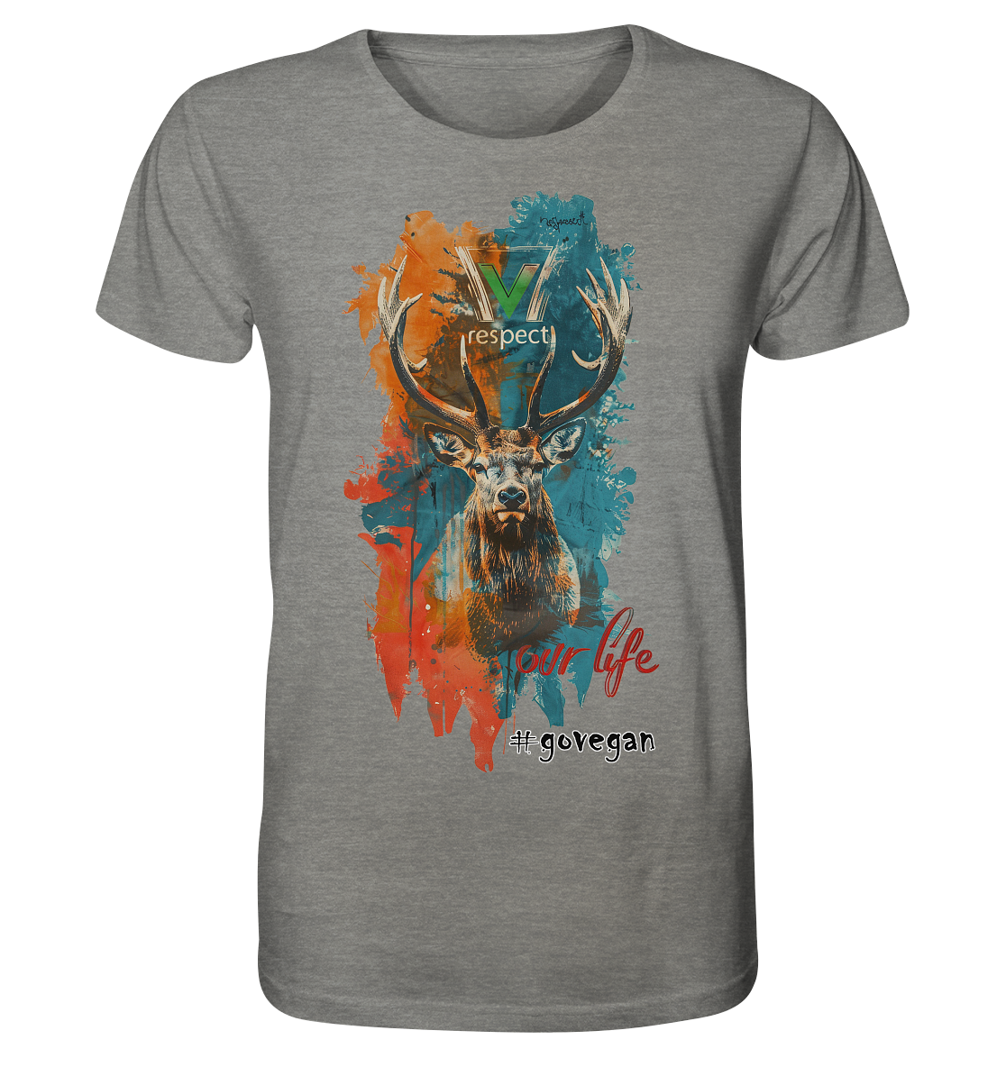 Motiv "respect our life, go vegan" - unisex Bio T-Shirt
