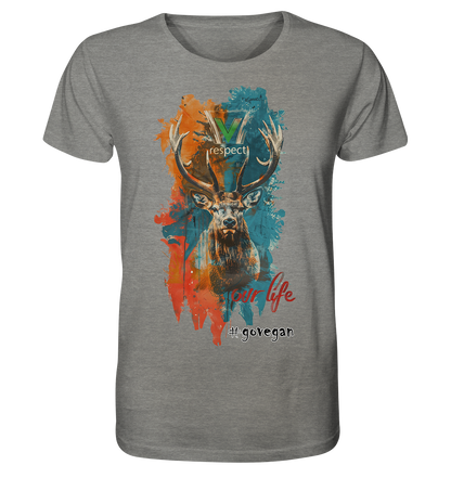 Motiv "respect our life, go vegan" - unisex Bio T-Shirt