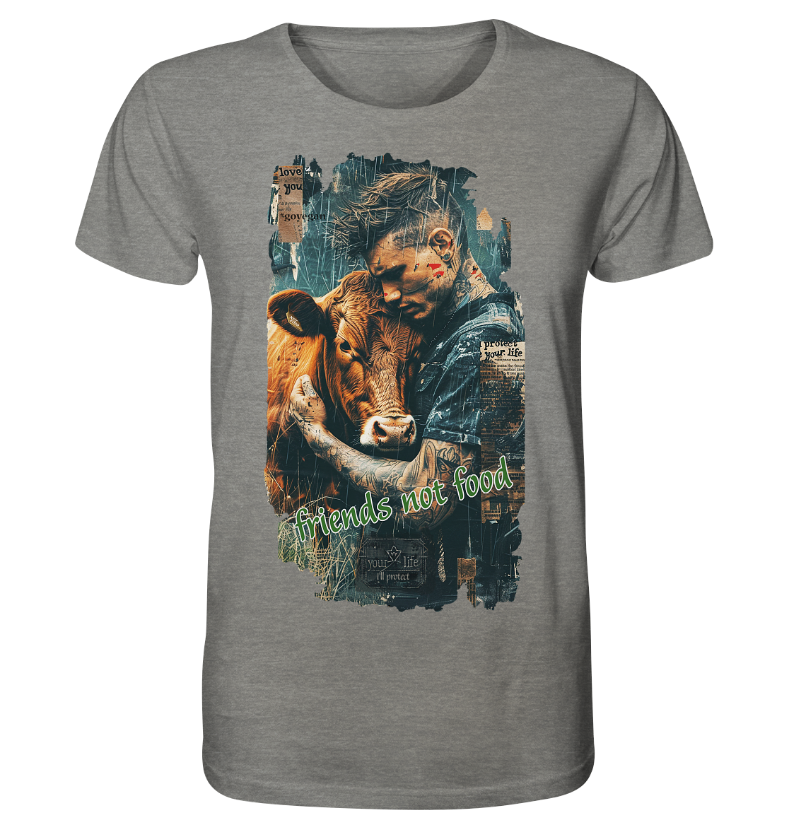 Motiv "friends not food" - unisex Bio T-Shirt